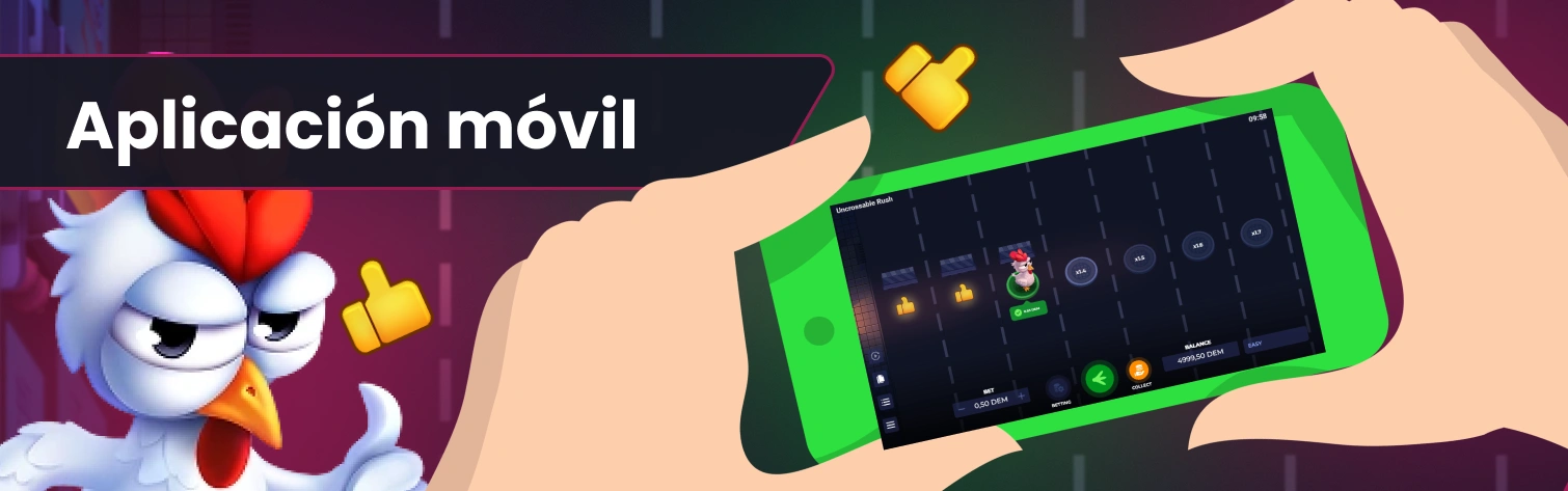 Aplicación móvil Uncrossable Rush.